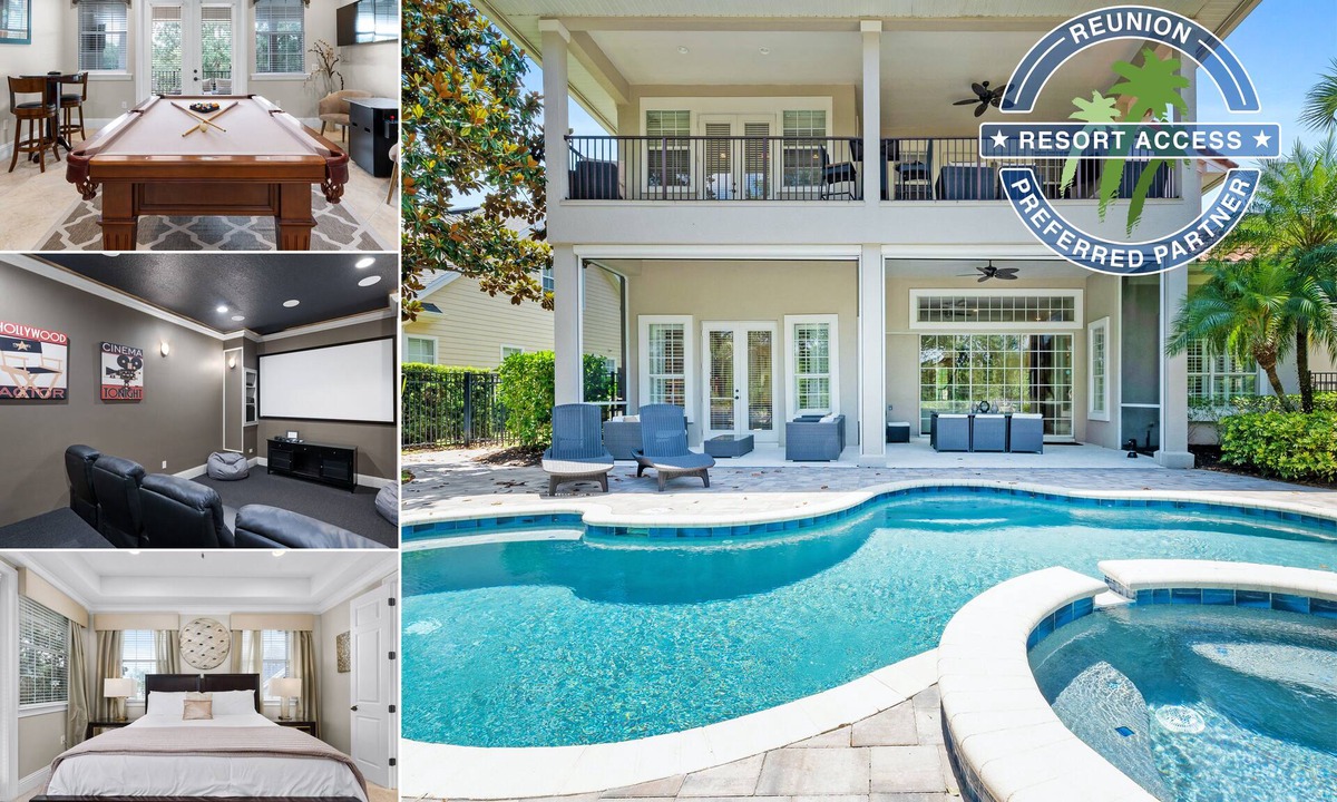 Reunion House | Contemporary Luxury Pool Home! Cinema, Pool Table - Close to Disney!