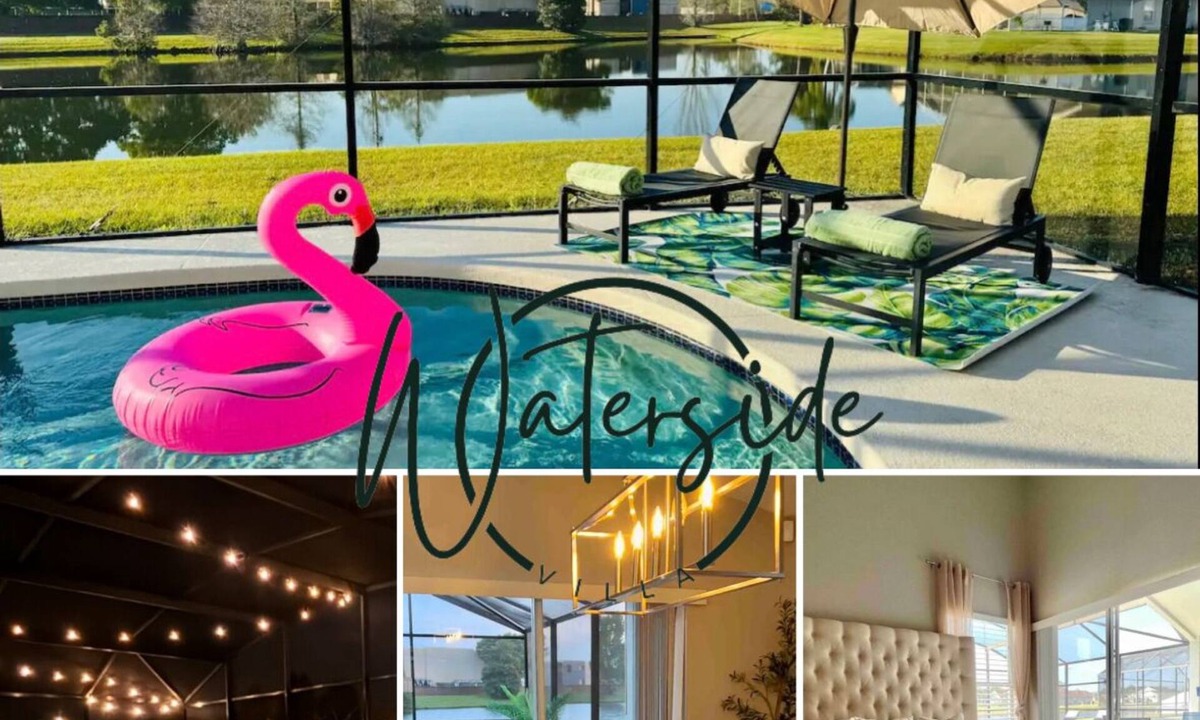 Crescent Lakes House | Dreamy Lakeview Villa with Heated Pool BBQ Family Friendly Near Disney