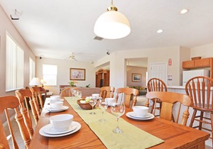 Private pool with waterfall feature. Popular 4 bed, 3 bath villa in Windwood Bay