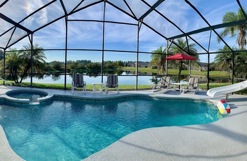 West Kissimmee House | 6 BR Waterslide Home 4.5 Miles to Disney World!