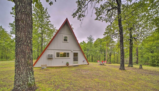 Eucha A-Frame w/ Fire Pit: Just 1 Mi to Lake! in Eucha