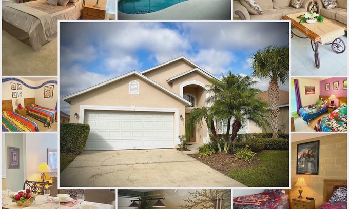 Seasons Villa | Stunning 5 BR Home, Pool Spa, Harry Potter Themed Room, Games Room, Lake View